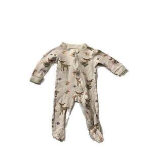 Burt's Bees Baby Pink Woodland Deer Organic Cotton Footed Pajamas 3-6M